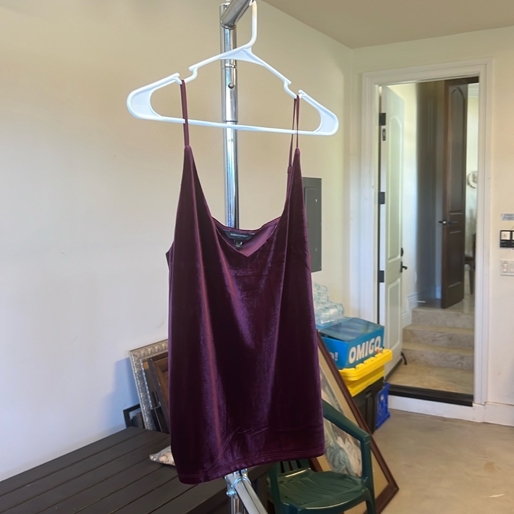 NWOT! Banana Republic velvet tank. Beautiful color. Size large